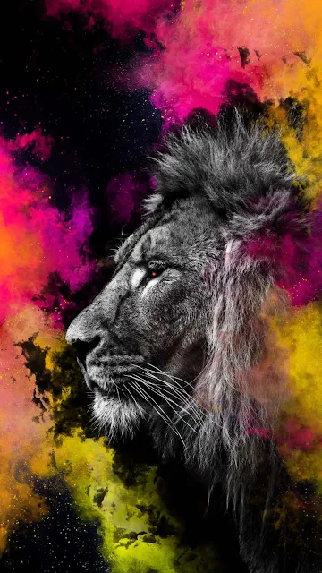 Lion Art Mobile Wallpaper
