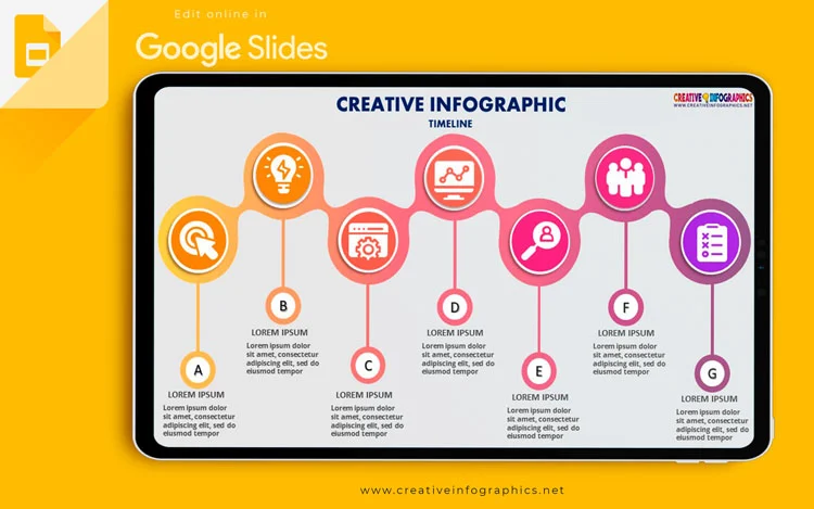 7 Cycle Timeline Infographics Template