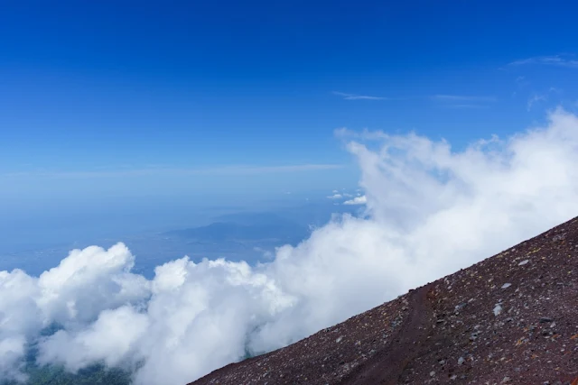 富士山、富士宮ルート元祖七合目からの景色