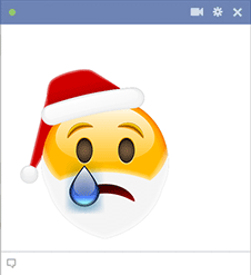 Teary Santa Emoji