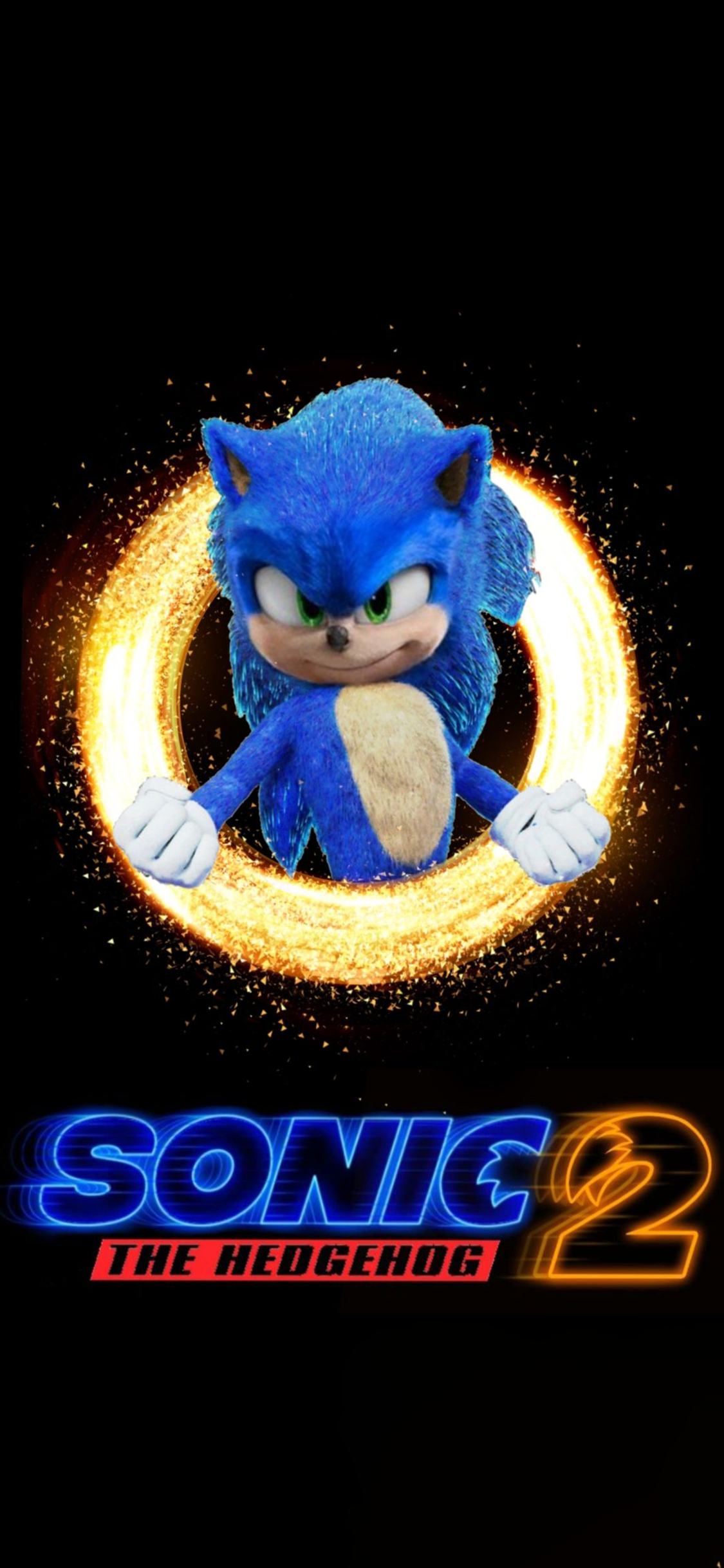 Download Sonic 2 HD Neon Blue Poster Wallpaper  Wallpaperscom