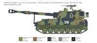 Italeri 1/35 M109 A2/A3/G (6589) Colour Guide & Paint Conversion Chart