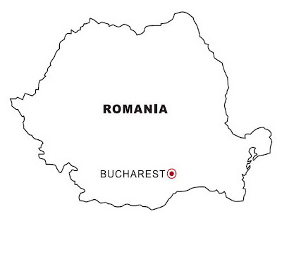 Mapa de Rumanía para colorear