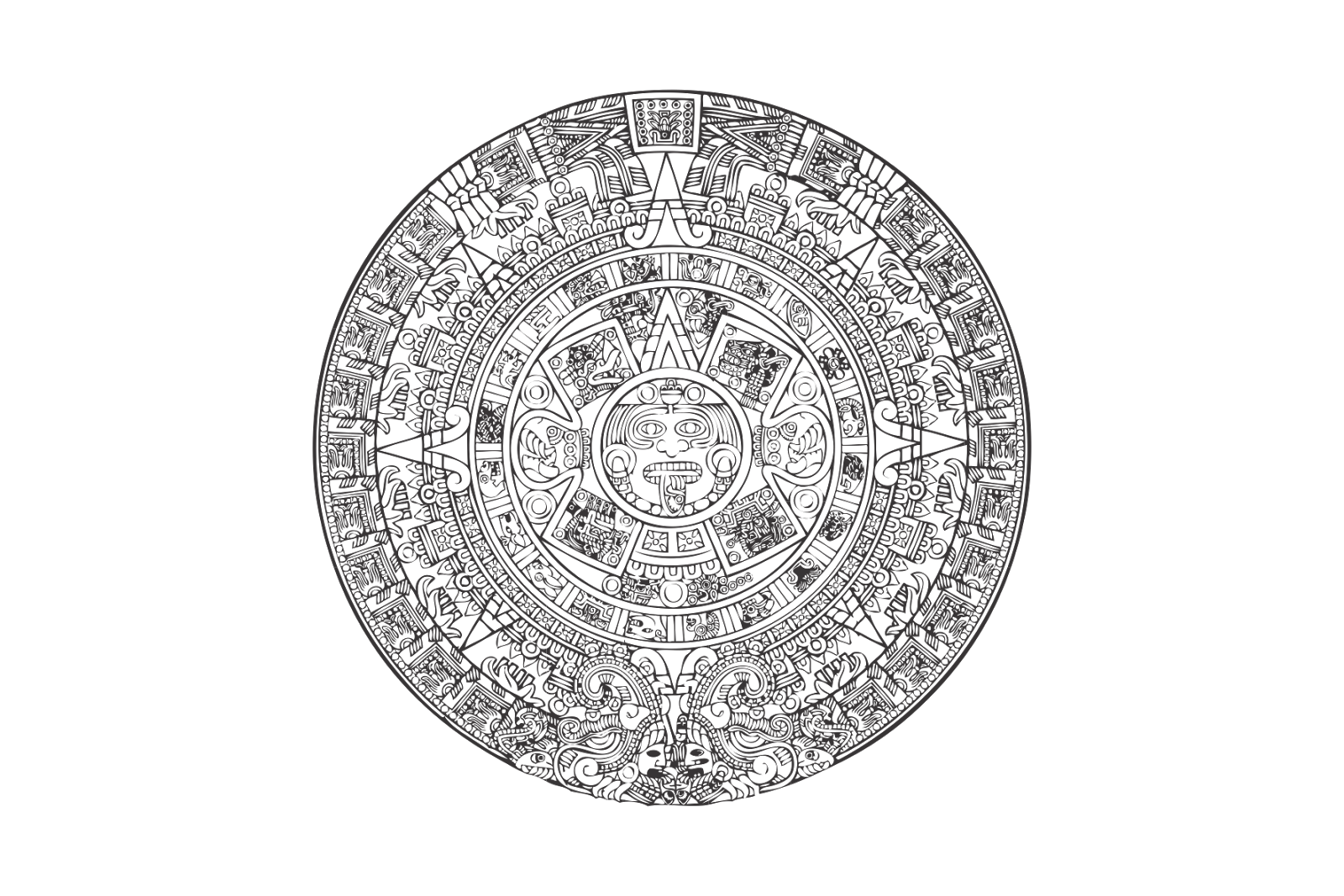 Download Aztec Calendar Vector