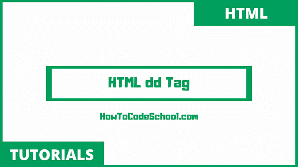 HTML dd Tag