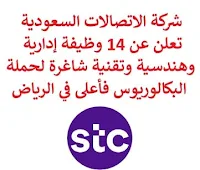 تعلن شركة الاتصالات السعودية, عن توفر 14 وظيفة إدارية وهندسية وتقنية شاغرة لحملة البكالوريوس فأعلى, للعمل لديها في الرياض. وذلك للوظائف التالية:  مشرف إدارة مخاطر الشركات  (ERM Subsidiaries Supervisor).  كبير أخصائيي إدارة مخاطر الشركات  (ERM Subsidiaries Professional).  رئيس فريق مراجعة داخلية  (Internal Audit Team Leader).  كبير محللي خزينة  (Senior Treasury Analyst).  أخصائي عمليات تكنولوجيا المعلومات  (IT Operations Specialist).  أخصائي تخطيط وظيفي وحوكمة  (Career Planning & Governance Specialist).  مدير إدارة علاقات وتشريفات  (Relations & Protocols Management Director).  أخصائي تخطيط استدامة  (Sustainability Planning Specialist).  محلل برامج مواهب  (Talent Incubation Program).  خبير شؤون قانونية للاندماج والاستحواذ  (Merger & Acquisition Legal Expert).  مدير شعبة تجارب السمات  (Brand Experience Section Manager).  كبير أخصائيي إدارة مخاطر الشركات التابعة أول  (ERM Subsidiaries Professional).  أخصائي تحقيقات  (Investigations Specialist). للتـقـدم لأيٍّ من الـوظـائـف أعـلاه اضـغـط عـلـى الـرابـط هنـا.   صفحتنا على لينكدين  اشترك الآن  قناتنا في تيليجرامصفحتنا في تويترصفحتنا في فيسبوك    أنشئ سيرتك الذاتية  شاهد أيضاً: وظائف شاغرة للعمل عن بعد في السعودية   وظائف أرامكو  وظائف الرياض   وظائف جدة    وظائف الدمام      وظائف شركات    وظائف إدارية   وظائف هندسية  لمشاهدة المزيد من الوظائف قم بالعودة إلى الصفحة الرئيسية قم أيضاً بالاطّلاع على المزيد من الوظائف مهندسين وتقنيين  محاسبة وإدارة أعمال وتسويق  التعليم والبرامج التعليمية  كافة التخصصات الطبية  محامون وقضاة ومستشارون قانونيون  مبرمجو كمبيوتر وجرافيك ورسامون  موظفين وإداريين  فنيي حرف وعمال   شاهد أيضاً وظائف أمازون رواتب ماكدونالدز شركات توظيف ابشر وظائف مطلوب مصور وظائف الطيران المدني مطلوب سائق خاص للأميرة أبشر للتوظيف ابشر توظيف توظيف ابشر مطلوب مساح وظائف صيدلية الدواء وظائف أبشر للتوظيف وظائف عسكريه اعلان عن وظيفة وظائف تسويق وظائف طيران مطلوب طبيب اسنان صحيفة وظائف مطلوب محامي مطلوب طبيب اسنان حديث التخرج اعلان وظائف وظائف مكتبة جرير رواتب جرير الوظائف العسكريه مطلوب في مرجان مطلوب عاملات تغليف في المنزل مطلوب بنات للعمل في مصنع مطلوب عاملات تغليف وظائف تعبئة وتغليف للنساء من المنزل مسوقات من المنزل براتب ثابت فرصة عمل من المنزل وظائف من المنزل براتب ثابت مطلوب نجارين مطلوب سباك مطلوب كاتب محتوى مطلوب سائق خاص نقل كفالة وظيفة من المنزل براتب شهري مطلوب مترجم مبتدئ مطلوب تمريض