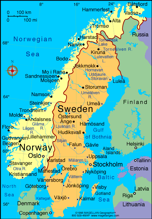 kort over norge og sverige Kort Over Europa Billede Kort Over Sverige Land kort over norge og sverige