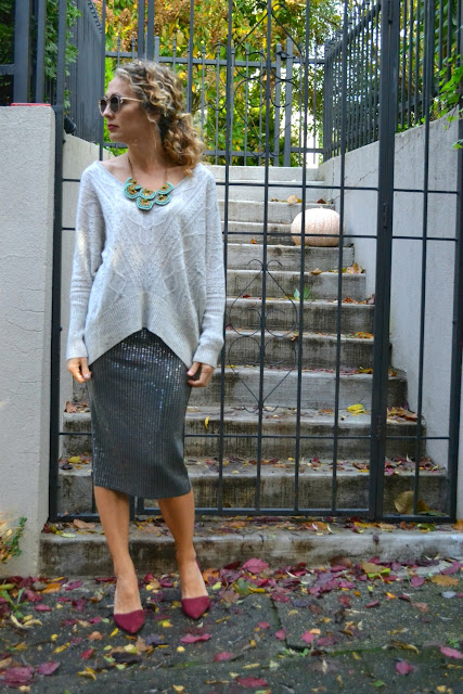 how to style a sequin skirt