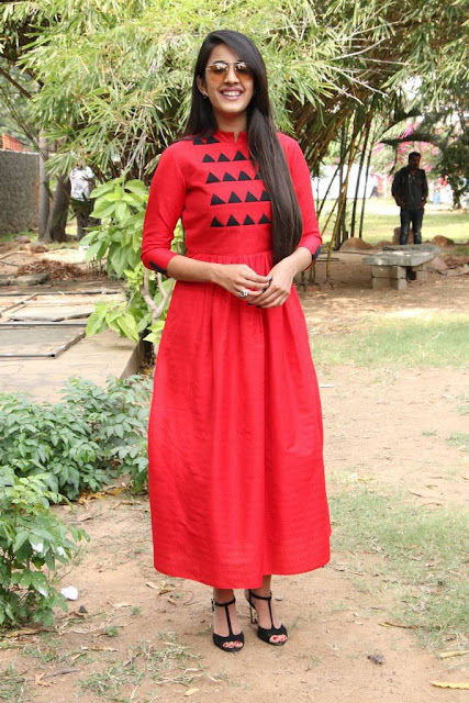 Niharika Pic In Red Dress