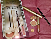 STILA Backstage Beauty Icons Set smudge stick DAMSEL liquid lip DOLCE gold bronzer cream cheek CAMELIA