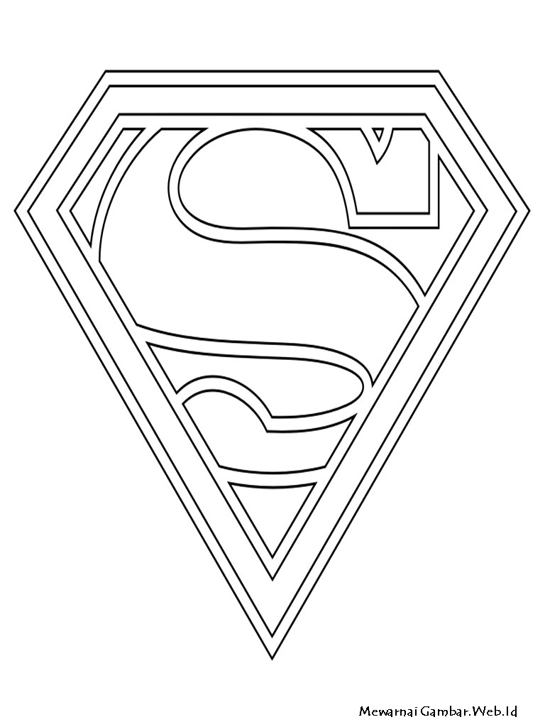 Mewarnai Gambar Superman  Mewarnai Gambar