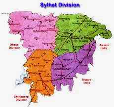 Sylhet division map