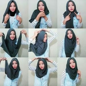 tutorial hijab segi empat terbaru