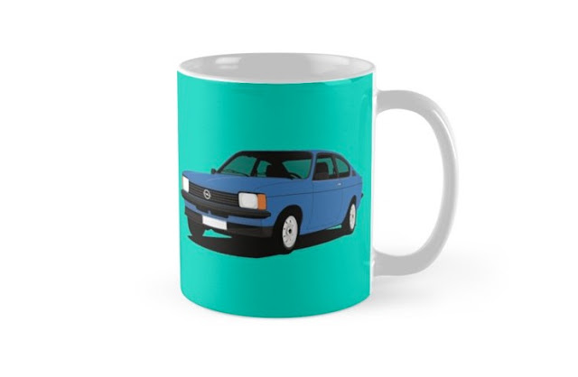 Opel Kadett C Coupe car coffee mug