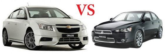 CRUZE 1.8 ltz กับ Lancer EX 1.8 เลือกอะไรดี ราคาเท่าไร ขับดีใหม