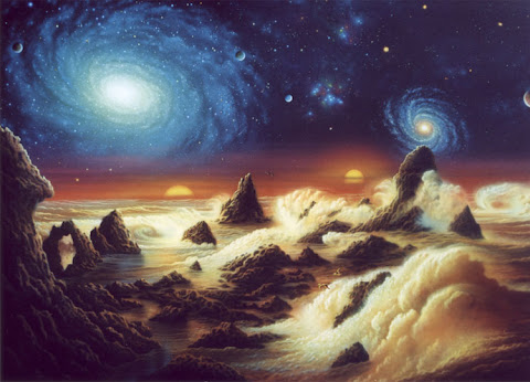 Andrew Stewart Space Art: Unexplored (Acrylic on Canvas)