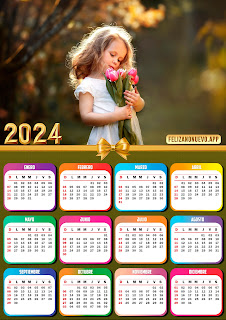 calendario 2024 con foto