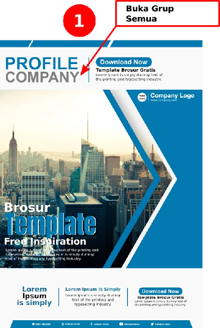 Free File Brosur : Download Brosur 2 Lipat Compatible CorelDraw & Illustrator