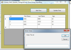 datagridview add update row