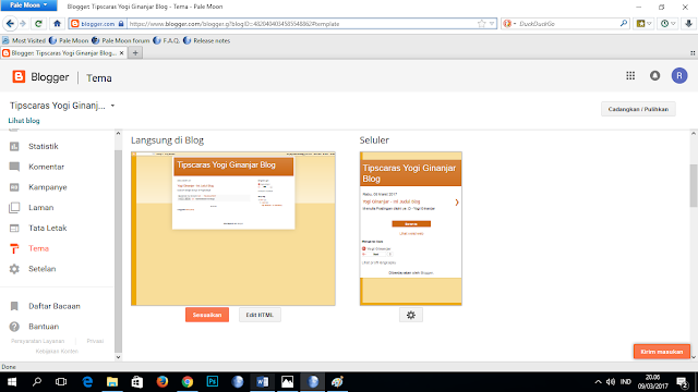belajar menganti tema blog di blogger