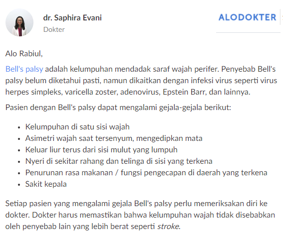 Apa Itu Penyakit Bell Palsy