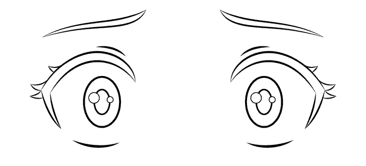 аниме ресницы на глазах