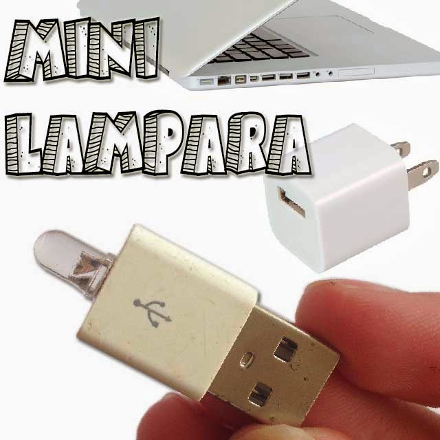 Mini lámpara USB casera electrónica en casa