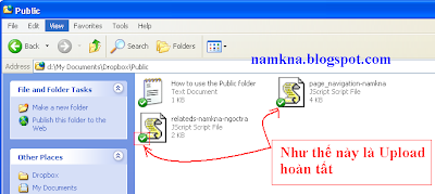 Hướng dẫn sử dụng Dropbox để lưu trữ File Javarscrip cho Web blog - http://namkna.blogspot.com/