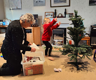 Putting up the Christmas tree