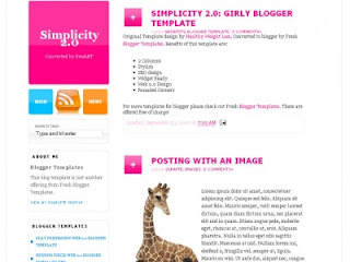 Download Free Blogger Template | Simplicity