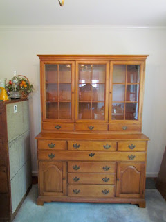 china cabinet hutch and buffet with brass handle drawer pulls and glass cabinet doors