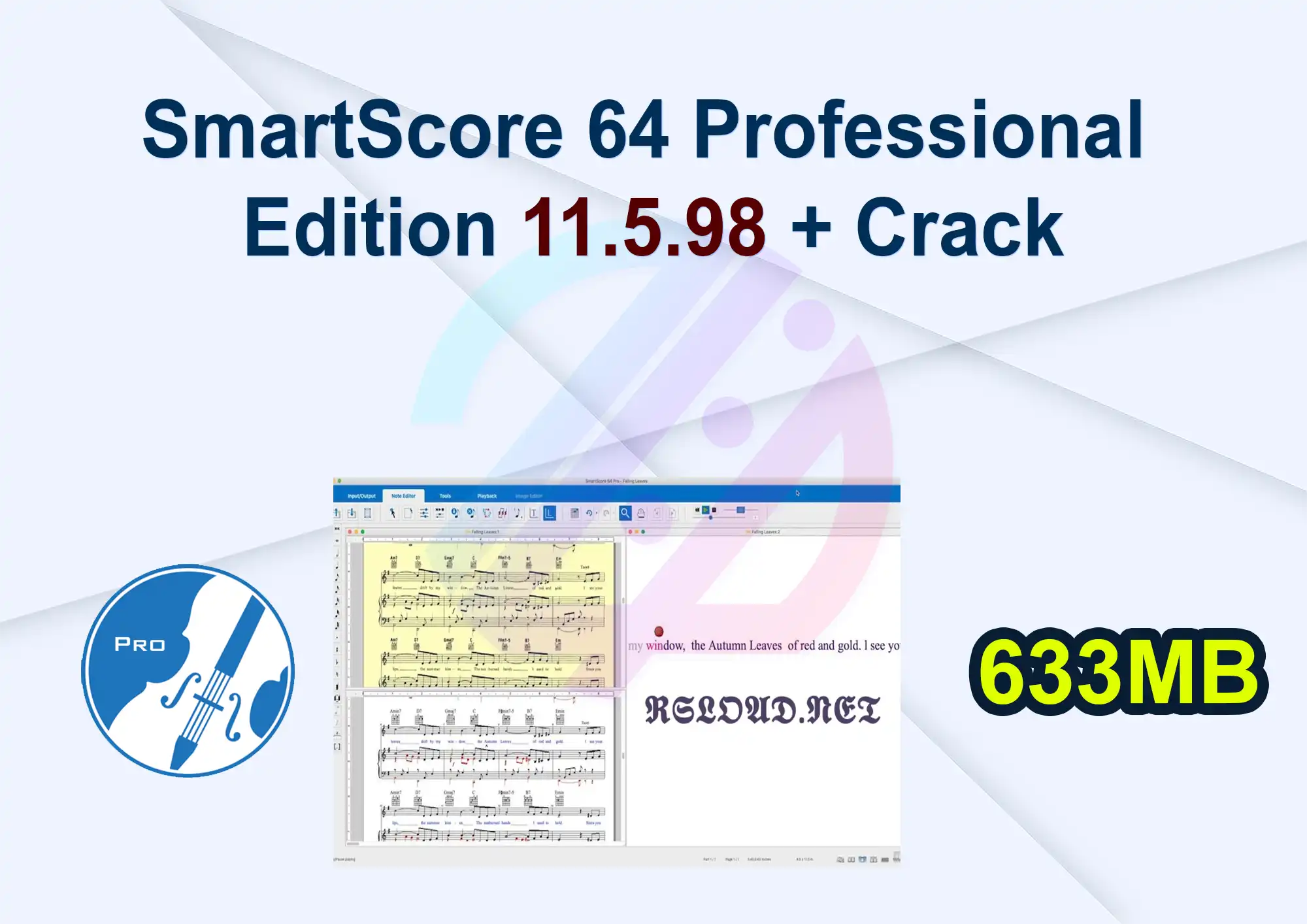SmartScore 64 Professional Edition 11.5.98 + Crack