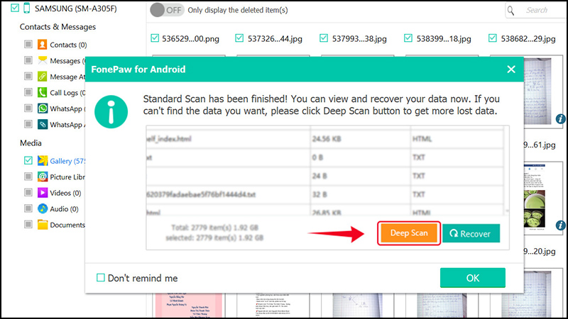 khôi phục ảnh, video đã xóa bằng FonePaw Android Data Recovery