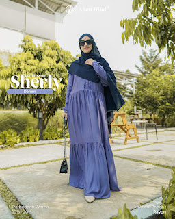 Koleksi Alwa Hijab Terbaru Dress Sherly