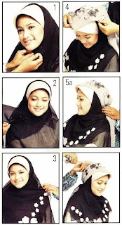 Cara memakai Jilbab keren