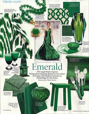 emerald wedding decor