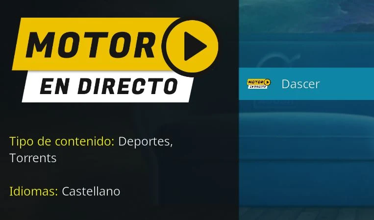 Enlaces del canal DASCER Kodi