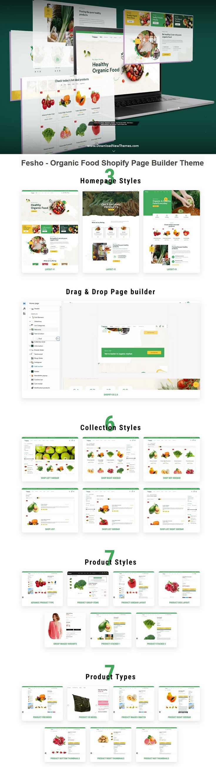 Fesho - Organic Food Shopify Page Builder Theme Review