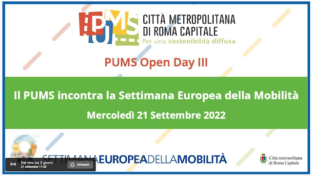 PUMS Open Day III: il PUMS incontra la Settimana Europea della Mobilità