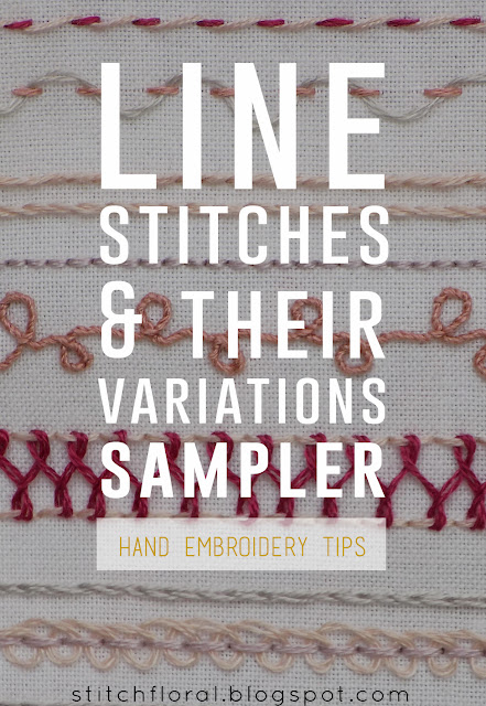 Line stitches and their variations: sampler