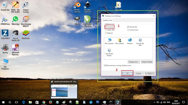 desktop icon setting windows 10