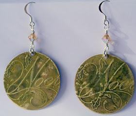 Noel: brass, sterling silver, Swarovski crystal, etching, OOAK earrings :: All Pretty Things