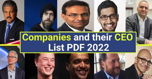 All Companies and their CEOs List 2022