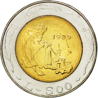 San Marino Coins 500 Lire 1989 Stone carver