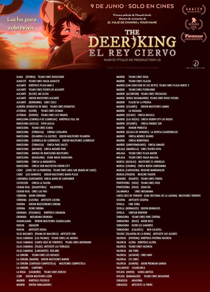 The Deer King: El Rey Ciervo (Shika no Ou) anime film - Selecta Visión - cines