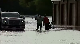 Flooding San Jacinto River Houston