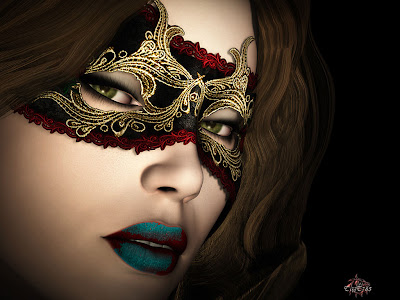 3d girls wallpaper - masked woman - hi res 3d wallpaper