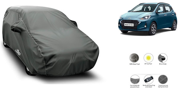 100% Waterproof Car Cover for Hyundai The Grand i10 Nios Magna with Mirror Pockets
