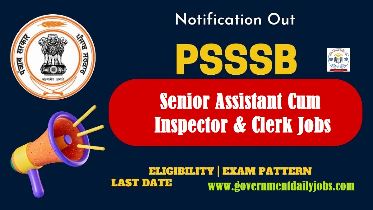 PSSSB Clerk Recruitment 2024: Notification, Eligibility and Other Details