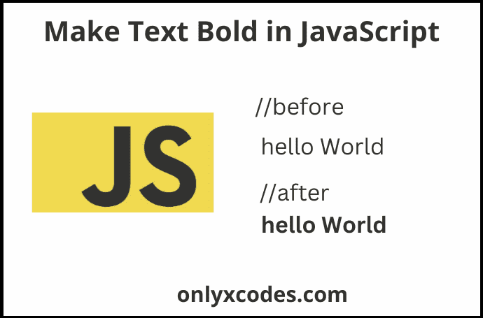 how to make  text bold in javascript